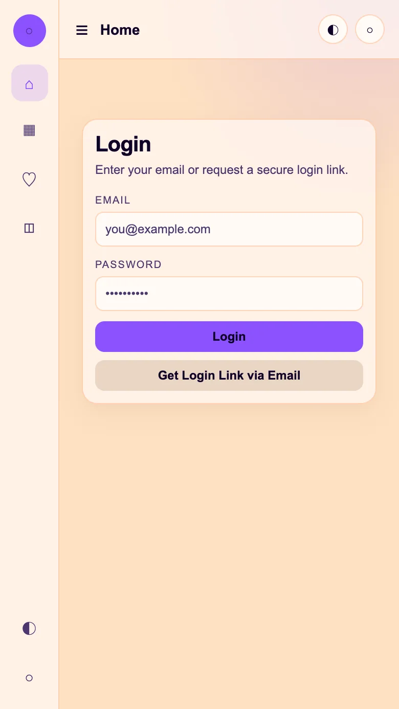 Passwordless Login app preview